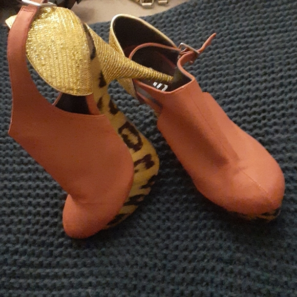 Leopard colour block platform heals size AU 8.5 - Picture 4 of 6